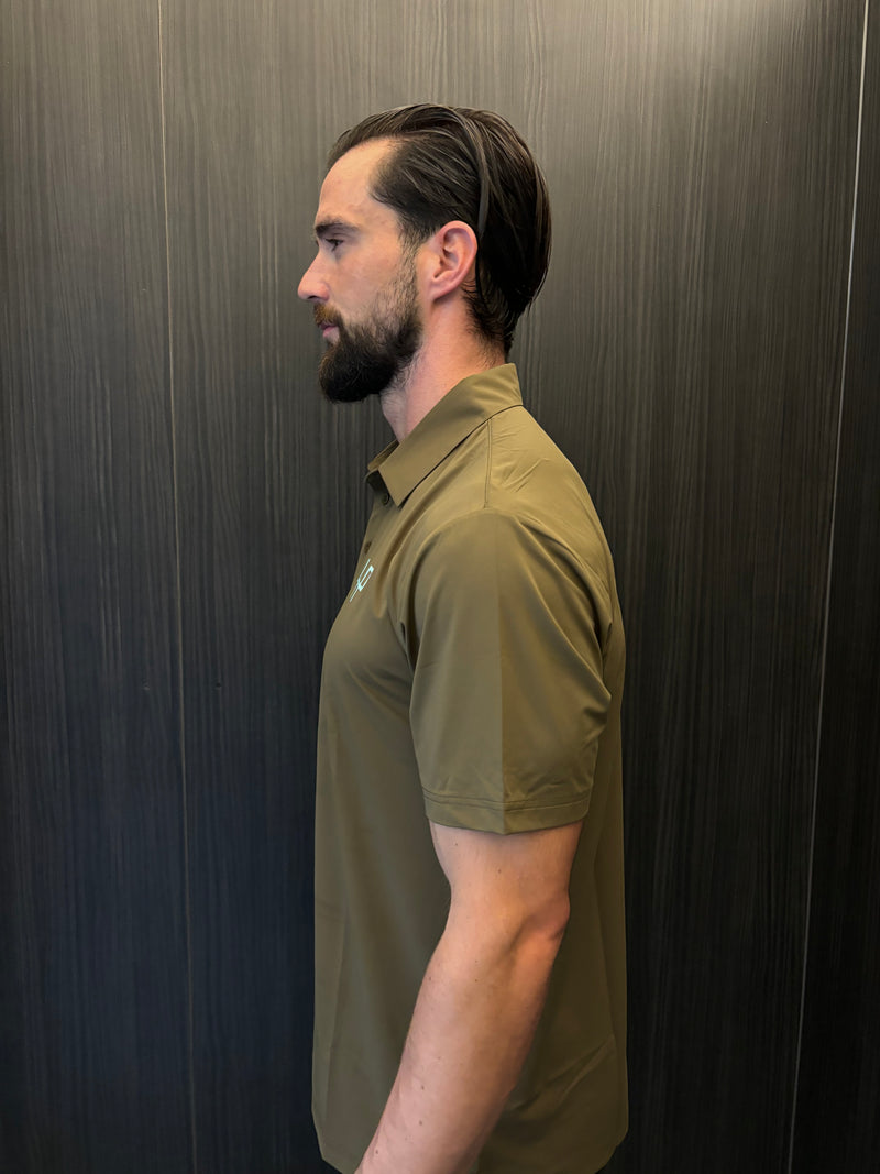 Khaki Golf Polo Shirt – Limited Edition Ultra-Light Summer Performance