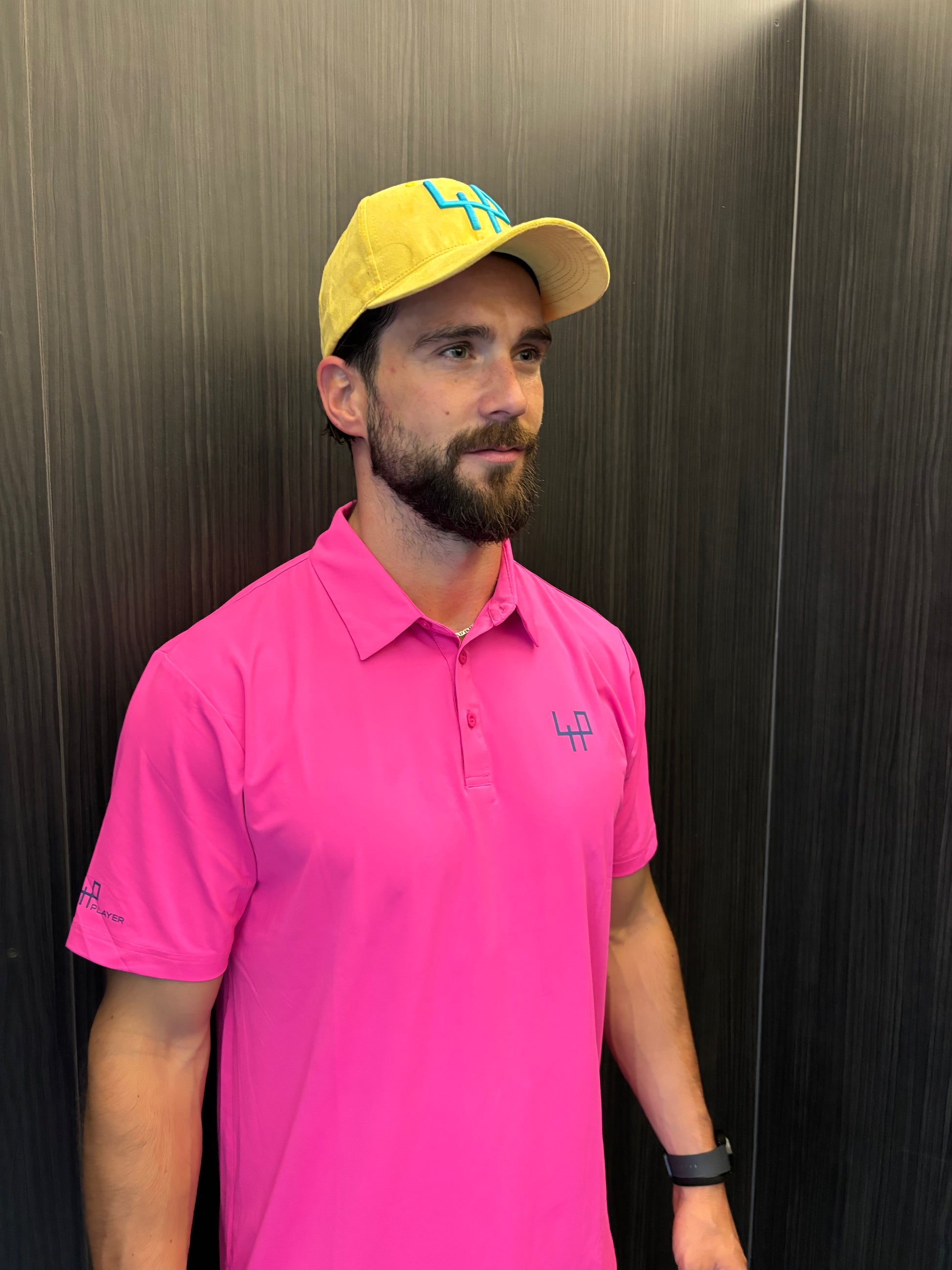 Pink Golf Polo Shirt – Limited Edition ultra-light stretch performance wear by Fore Player