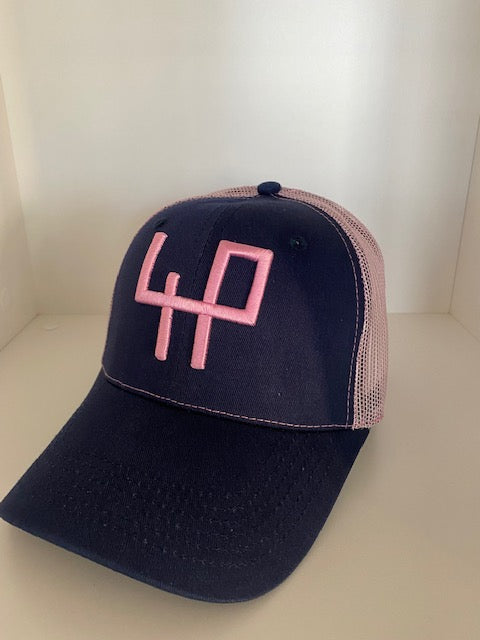 4P Original Golf Cap – Blue & Pink 3D Logo | Limited Edition