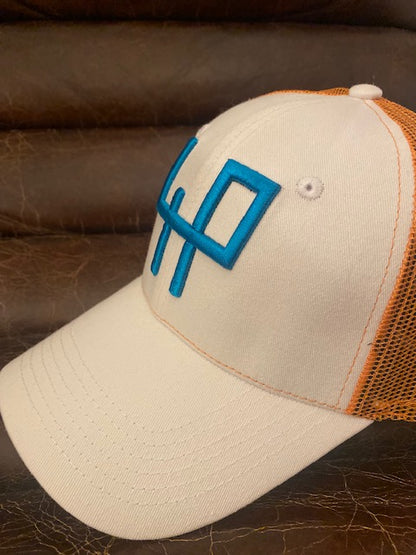 GENUINE SUMMER GOLF CAP WHITE & ORANGE